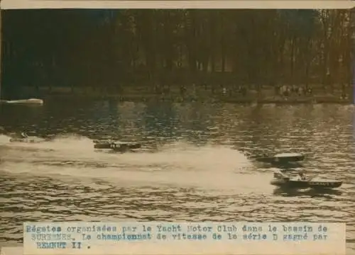 Foto Suresnes Hauts de Seine, Regatta 1920, Motorboote, Remnut II