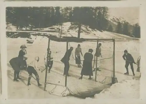 Foto Sankt Moritz Kanton Graubünden, Eishockey, 1912