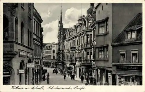 Ak Köthen in Anhalt, Schalaunische Straße, Geschäft