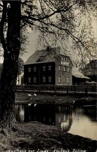 Foto Ak Neuhaus im Solling Holzminden Niedersachsen, Gasthaus zur Linde