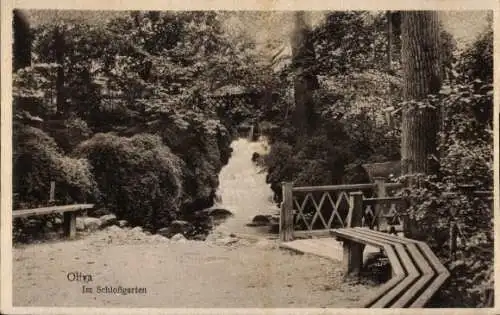 Ak Oliva Gdańsk Danzig, Schlossgarten