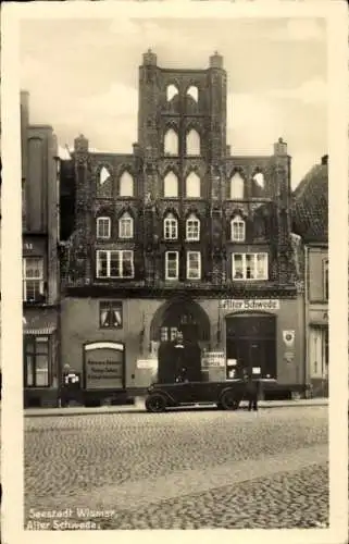 Ak Wismar in Mecklenburg Vorpommern, Blick auf Restaurant Alter Schwede