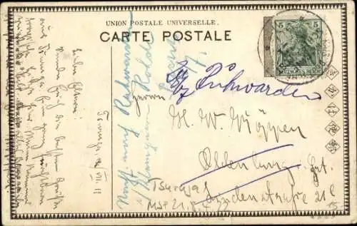 Ak Tsuruga Japan, Stempel Marinepost MSP 21.8.4.22