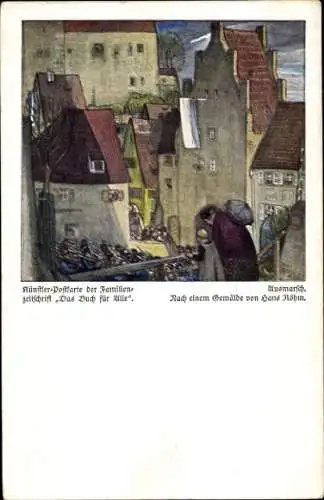 Künstler Ak Röhm, H., Ausmarsch, Das Buch für Alle