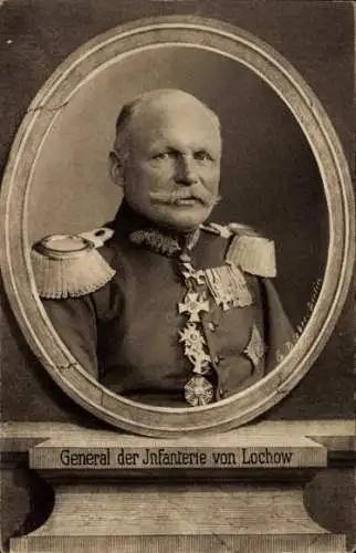 Ak General der Infanterie Ewald von Lochow, Portrait, Orden, Uniform, Wohlfahrt, I. WK