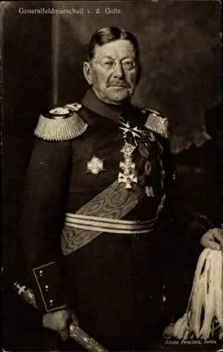 Ak Generalfeldmarschall Colmar von der Goltz, Portrait, Uniform, Orden