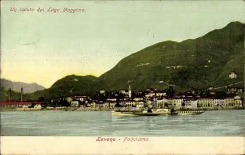 Ak Laveno Lago Maggiore Lombardia, Panorama