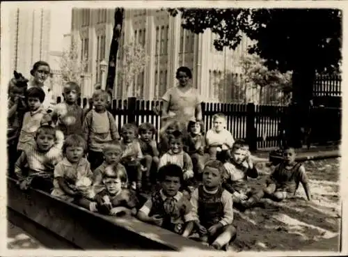 Foto Ak Berlin Prenzlauer Berg, Kindergarten, Dunckerstraße, 1929