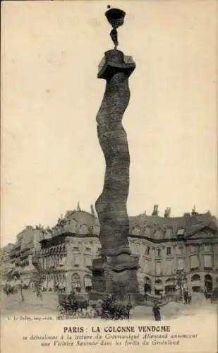 Ak Paris I Louvre, Vendôme-Säule