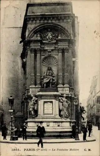 Ak Paris I Louvre, Fontaine Molière