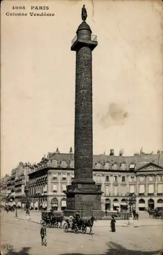 Ak Paris I Louvre, Place Vendôme, Column Vendôme