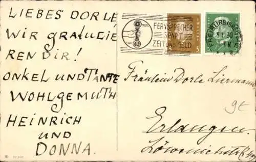 Künstler Ak Hundekörbchen, 3 Hunde, grüne Decke