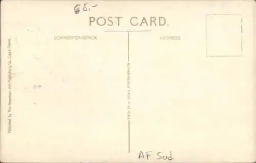 Ak Südafrika, Ricksha Boy, Afrikanischer Rikschafahrer, Hörnerhelm