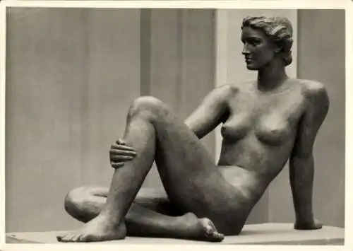 Ak Plastik von Fritz Klimsch, Galatea, Halbprofil, Frauenakt