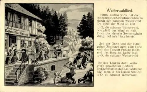 Lied Ak Westerwaldlied, Gasthaus zum Westerwälder Hannes, Welschneudorf?