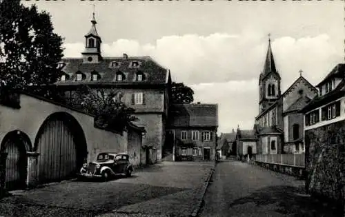 Ak Groß Umstadt in Hessen, Pfälzer Schloss, Katholische Kirche