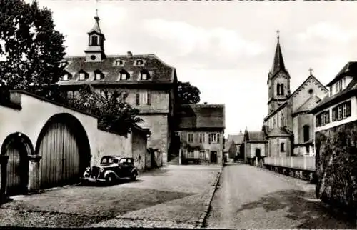 Ak Groß Umstadt in Hessen, Pfälzer Schloss, Katholische Kirche