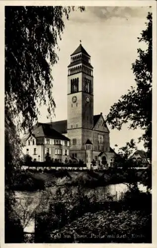 Ak Kehl am Rhein, katholische Kirche