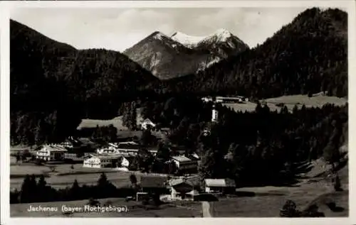 Ak Jachenau in Oberbayern, Teilansicht, Berglandschaft