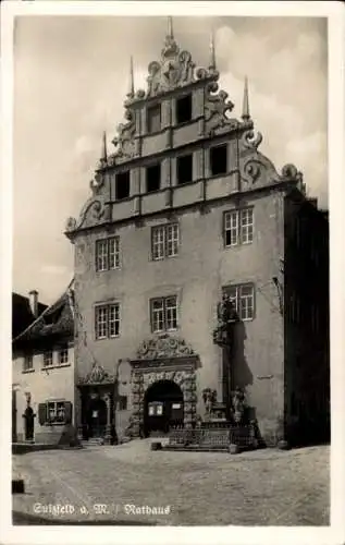 Ak Sulzfeld, Rathaus, Portal, Platz