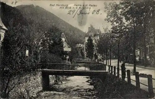 Ak Bad Harzburg am Harz, Radau, Blick nach dem Burgberg