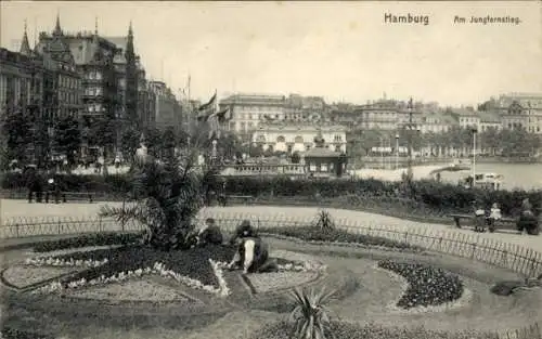 Ak Hamburg Mitte Neustadt, Jungfernstieg