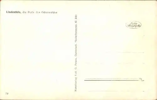 Ak Lindenfels im Odenwald, Teilansicht, Kirchturm