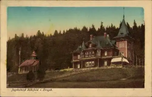 Ak Rehefeld Zaunhaus Altenberg im Erzgebirge, Jagdschloss
