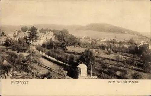 Ak Bad Pyrmont in Niedersachsen, Blick zum Königsberg