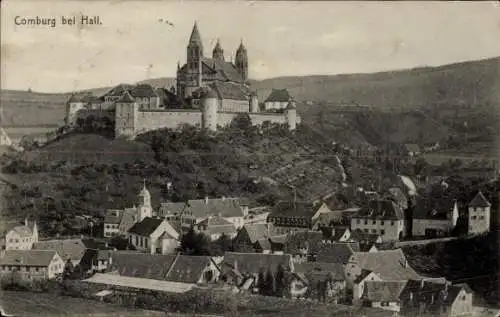 Ak Comburg Schwäbisch Hall in Württemberg, Teilansicht, Burg