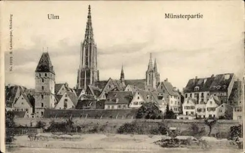 Ak Ulm an der Donau, Münsterpartie