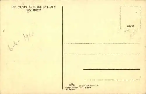Ak Bullay an der Mosel, Alf, Moseltal