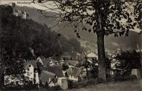 Ak Hornberg im Schwarzwald, Teilansicht, Schloss