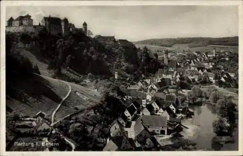 Ak Harburg an der Wörnitz Schwaben, Totalansicht, Burg