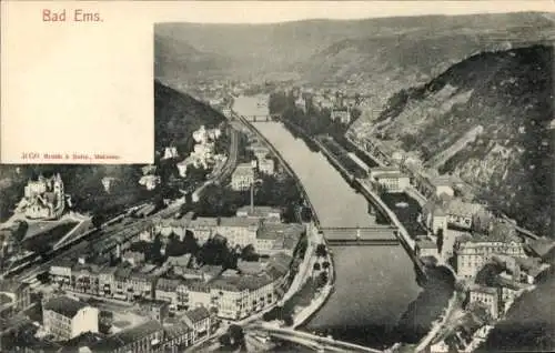 Ak Bad Ems an der Lahn, Totalansicht