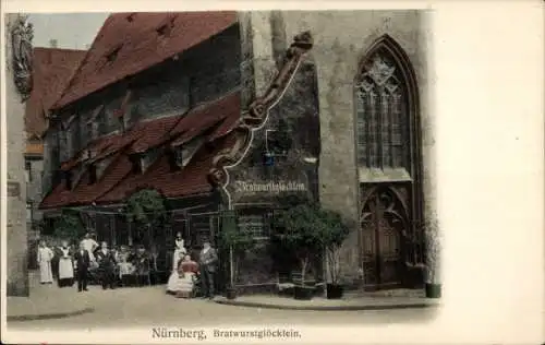 Ak Nürnberg in Mittelfranken, Bratwurstglöcklein, Außenansicht