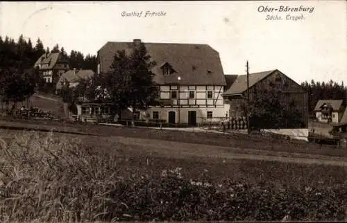Ak Bärenburg Altenberg im Erzgebirge, Ober-Bärenburg, Gasthof Fritsche