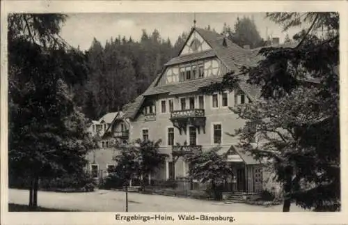 Ak Waldbärenburg Bärenburg Altenberg im Erzgebirge, Erzgebirgs-Heim