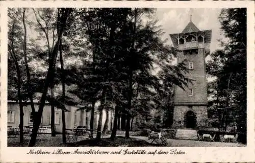 Ak Northeim in Niedersachsen, Aussichtsturm und Gaststätte auf dem Wieter