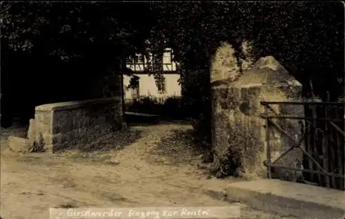 Foto Ak Gieselwerder an der Oberweser Hessen, Eingang zur Rentei
