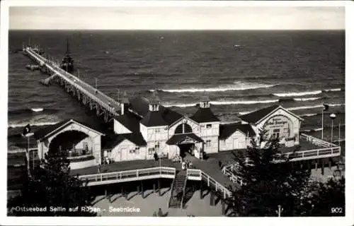 Ak Ostseebad Sellin auf Rügen, Seebrücke