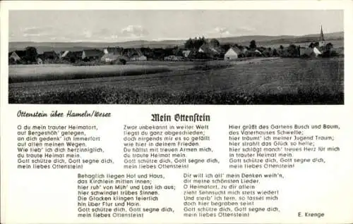 Ak Ottenstein in Niedersachsen, Panorama, Gedicht Mein Ottenstein von E. Krenge