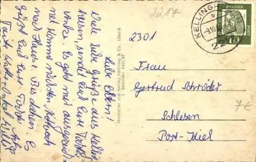 Ak Kellinghusen in Holstein, Teilansichten, Freibad, Straße, Kirche