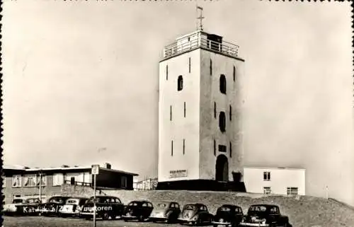 Ak Katwijk aan Zee Südholland Niederlande, Leuchtturm, Autos