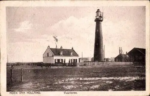 Ak Hoek van Holland Rotterdam Südholland Niederlande, Leuchtturm