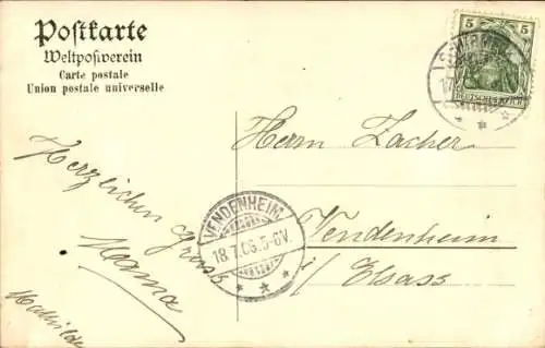 Ak Schirmeck Elsass Bas Rhin, Vue générale, Kirche