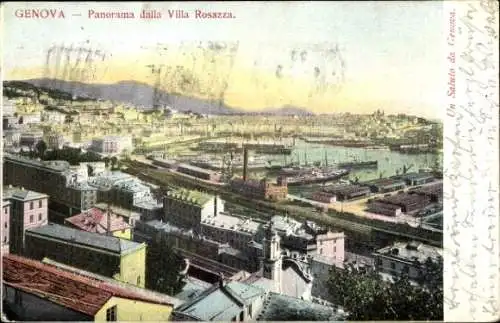 Ak Genua Genua Ligurien, Panorama dalla Villa Rosazza