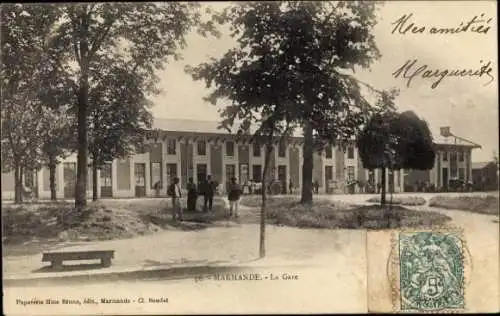 Ak Marmande Lot-et-Garonne, La Gare