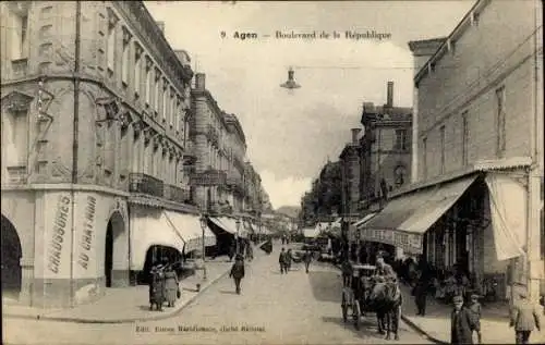 Ak Agen Lot et Garonne, Boulevard de la Republique