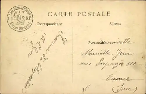 Ak Lyon Rhône, Exposition Internationale 1914, Avenue de Paris